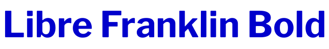 Libre Franklin Bold 字体
